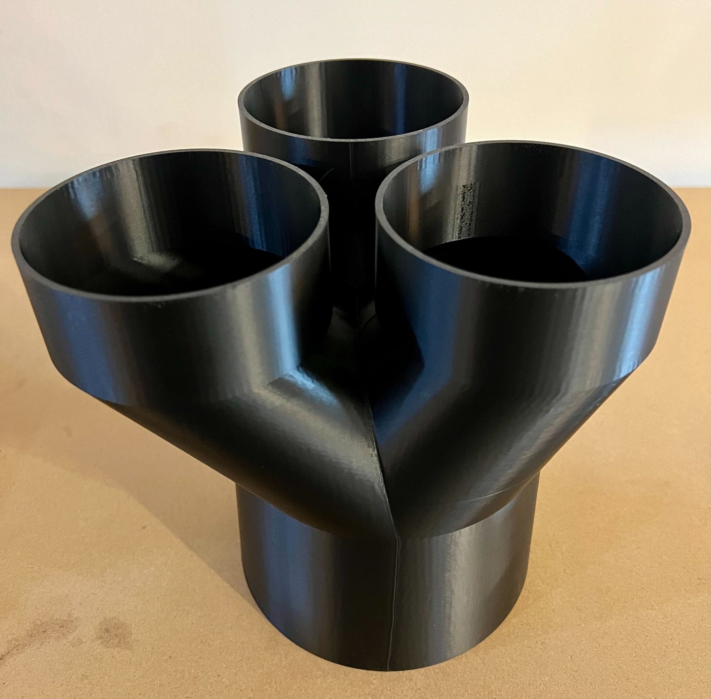 6" to 4" 3-Way Splitter Duct Connection for Woodwork Dust, Grow Tent