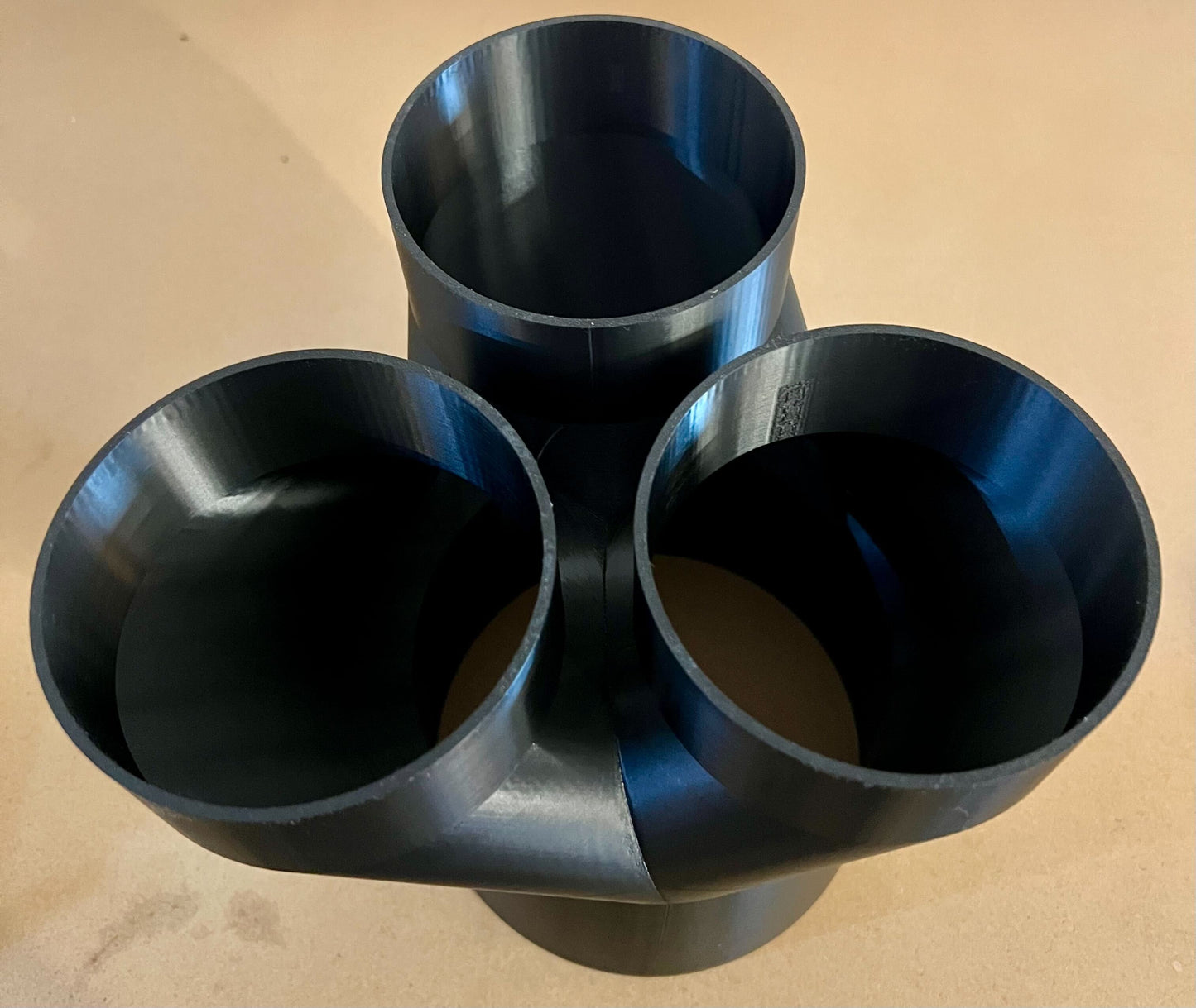 6" to 4" 3-Way Splitter Duct Connection for Woodwork Dust, Grow Tent