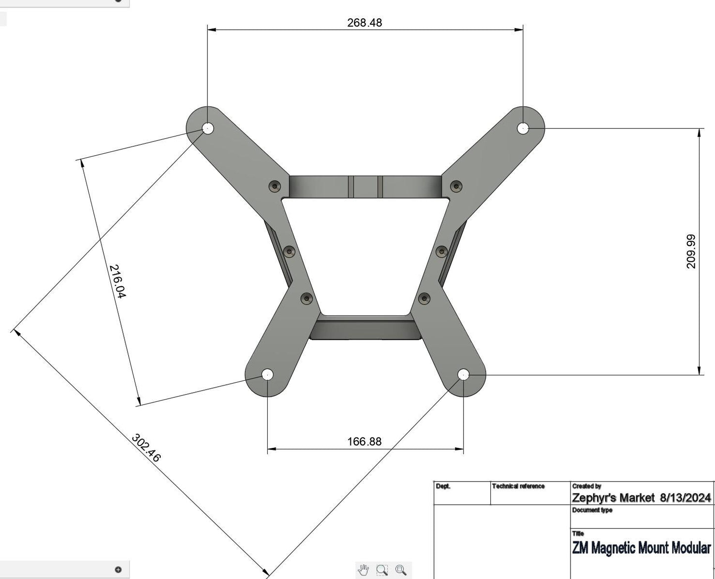 Flat Roof Mount Compatible with Starlink Gen 3 v3 – Ideal for Boats and Slow-Moving Vehicles