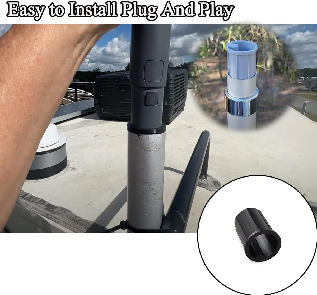 Dish Adapter Compatible with Starlink v2 for Harbor Freight 20ft Flagpole