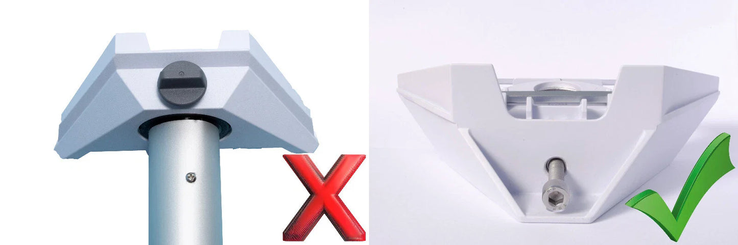 Starlink Mini Dish (NEW) Pipe Adapter And Flat Mount For Harbor Freight HF 20FT Flagpole
