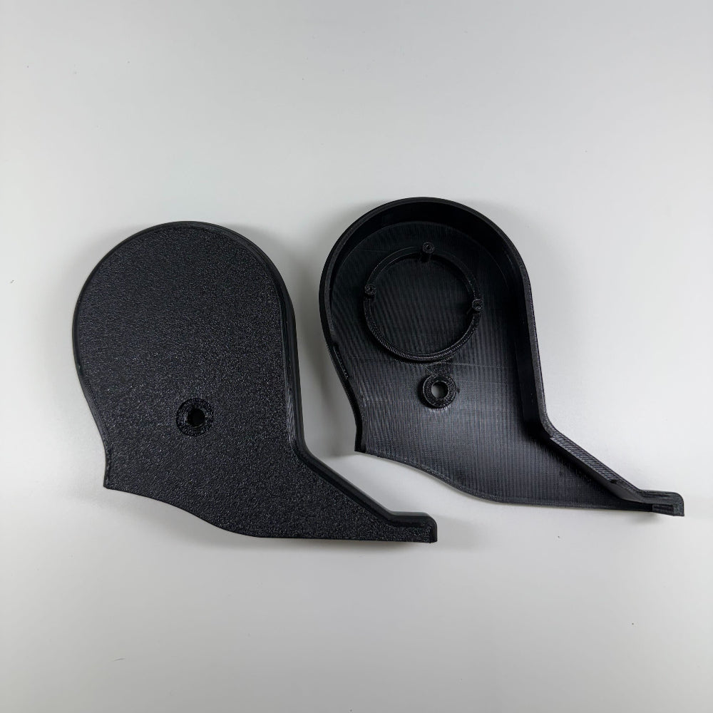 Side-by-side view of Left and Right replacement caps for Carefree awning system.