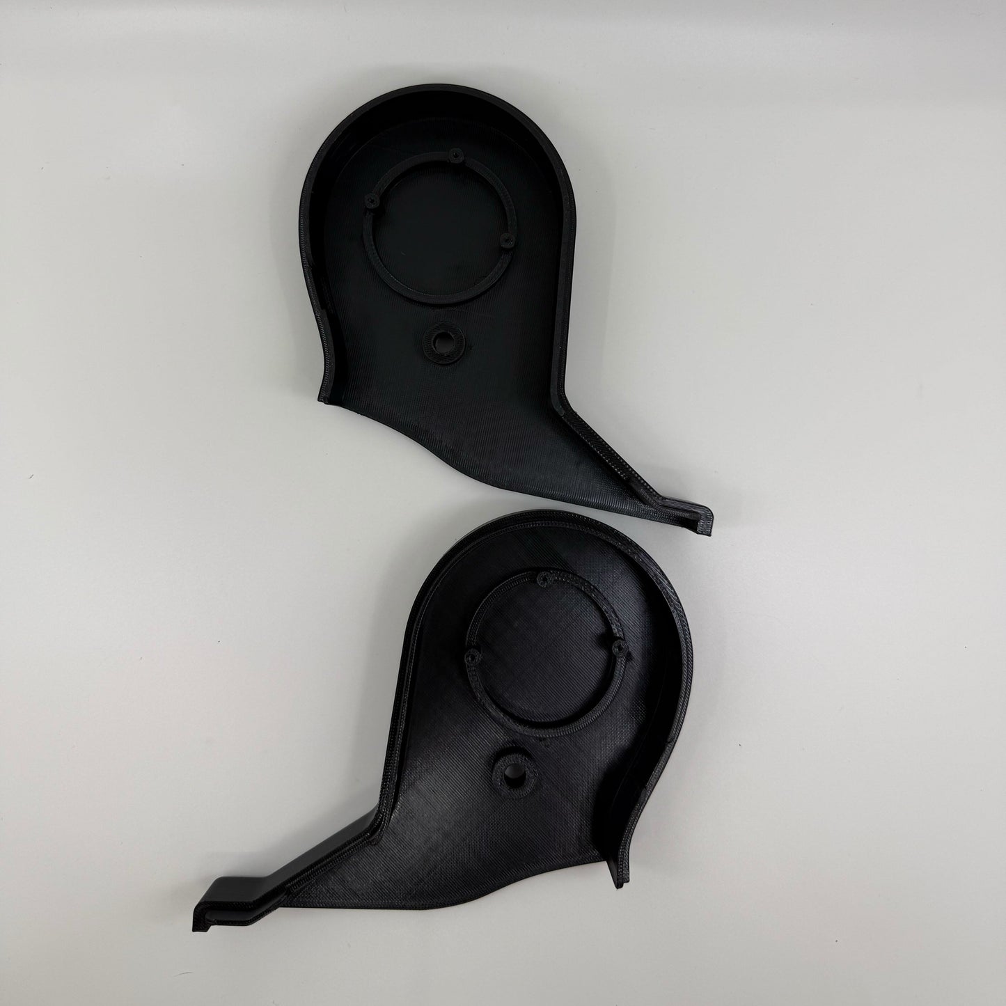 Pair of black 3D printed ASA end caps for Carefree Slideout Cover II