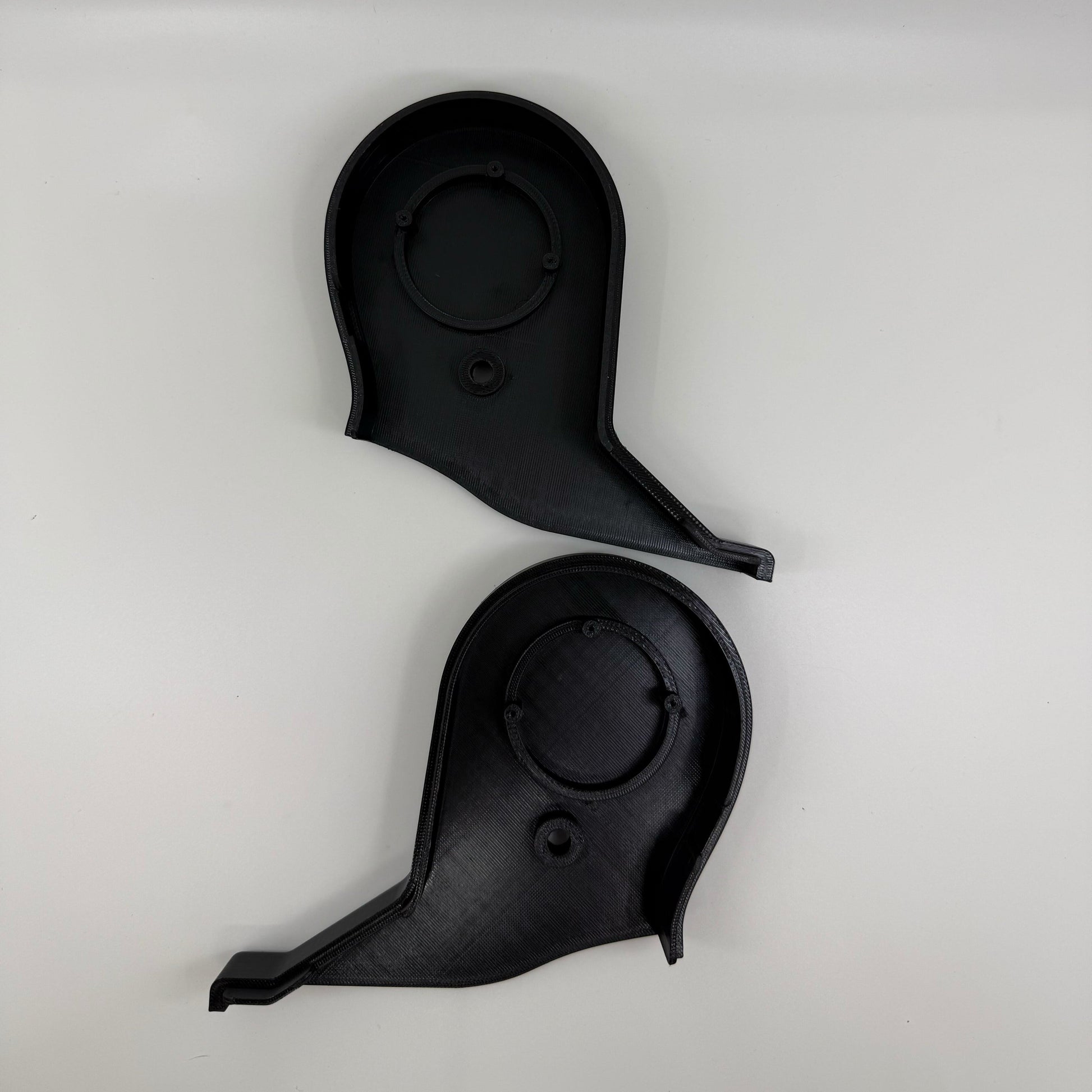 Pair of black 3D printed ASA end caps for Carefree Slideout Cover II