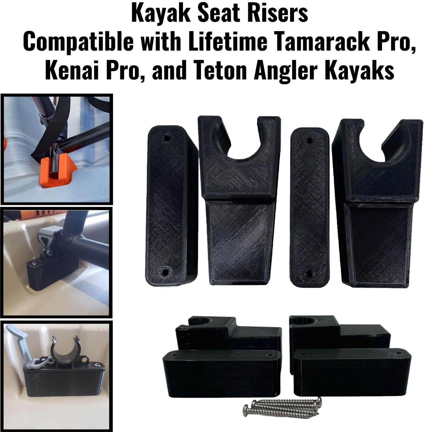 Kayak Seat Riser for Lifetime Tamarack Pro, Kenai Pro, and Teton Angler kayaks (NO SEAT INCLUDED)