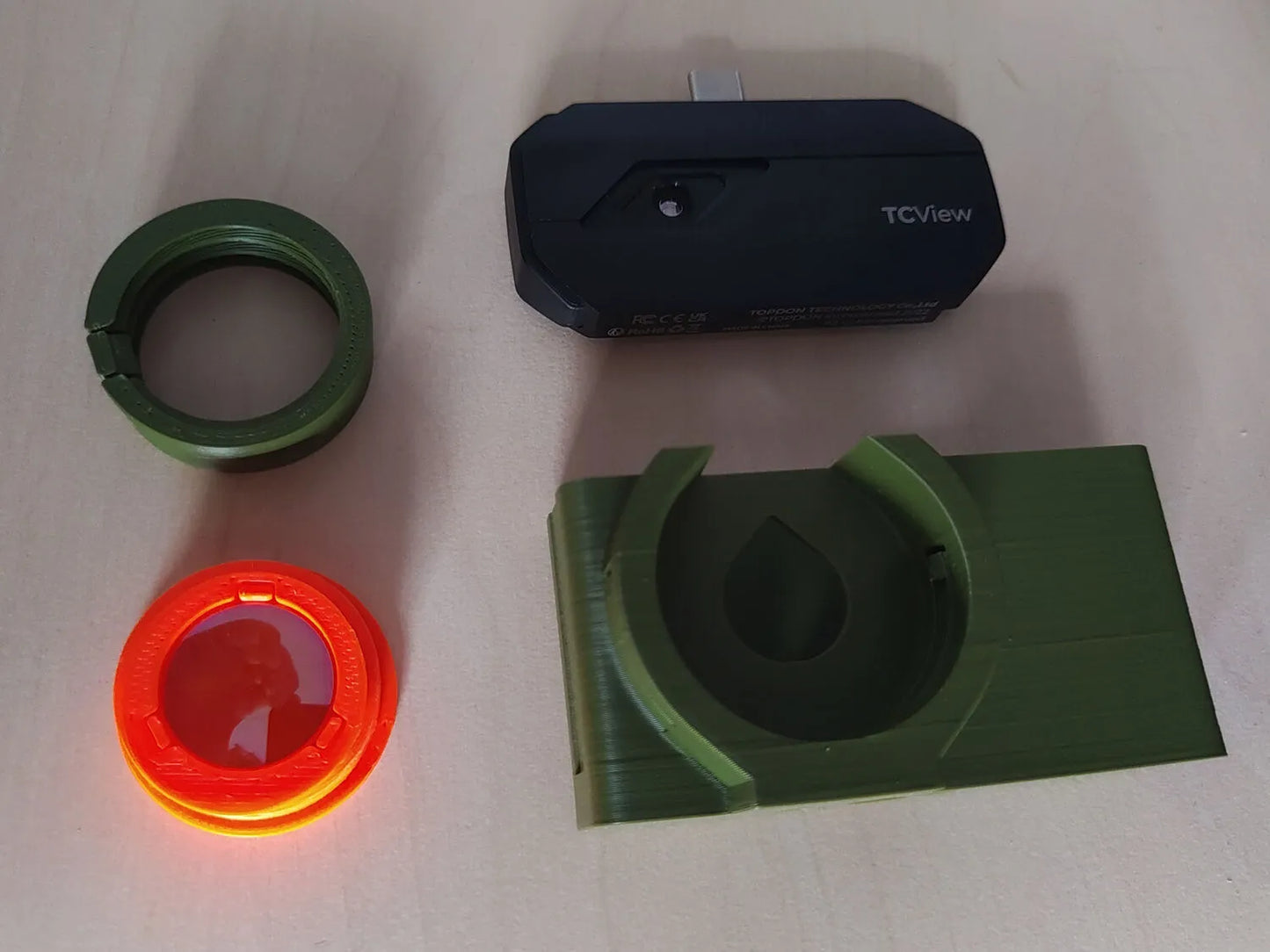 Topdon TC001 & TC002 Macro Lens Mount | Adjustable Focal Distance | 20mm Lens Support
