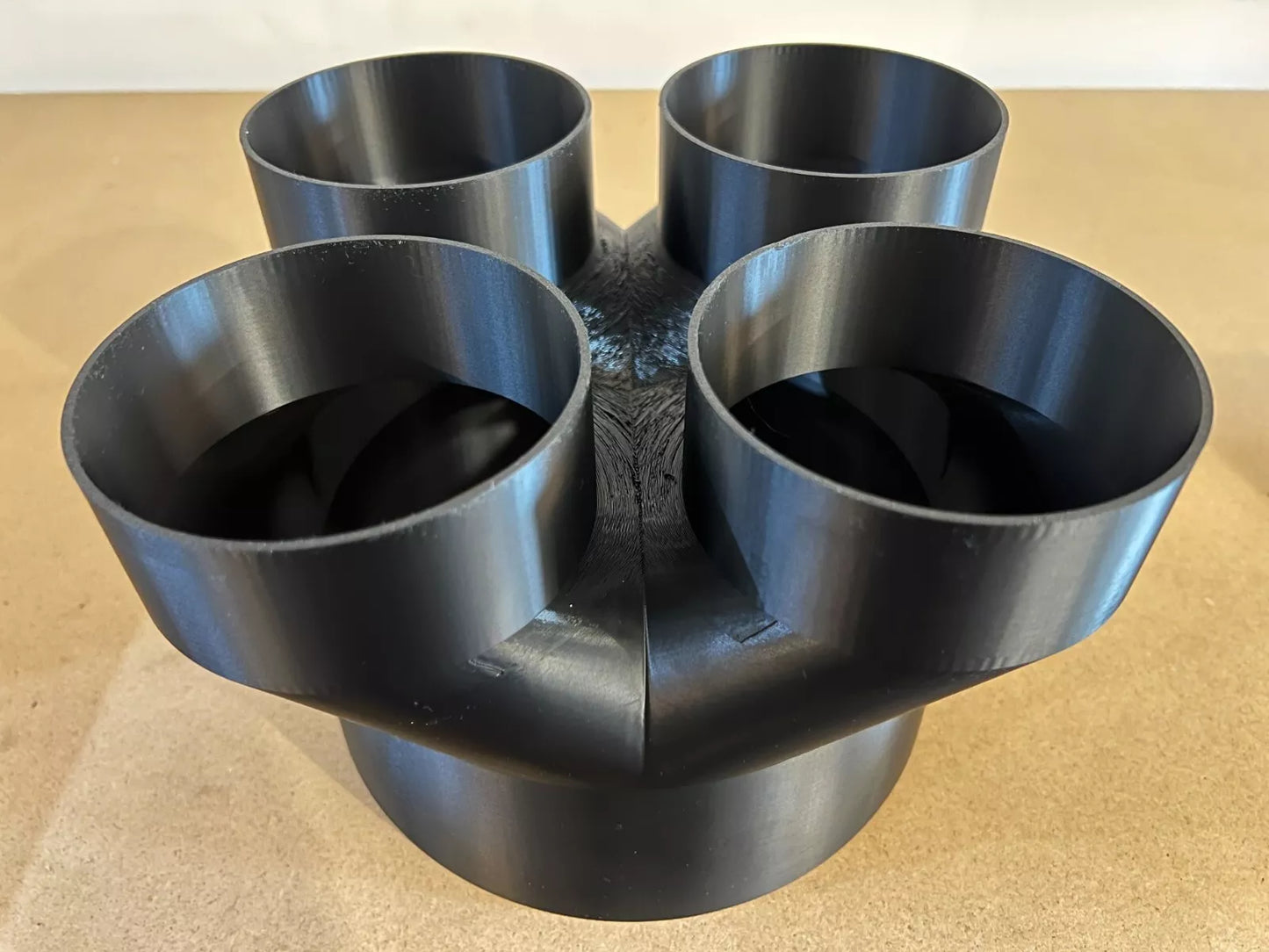 10" to 4" 4-Way Splitter Duct Connection for Woodwork Dust, Grow Tent