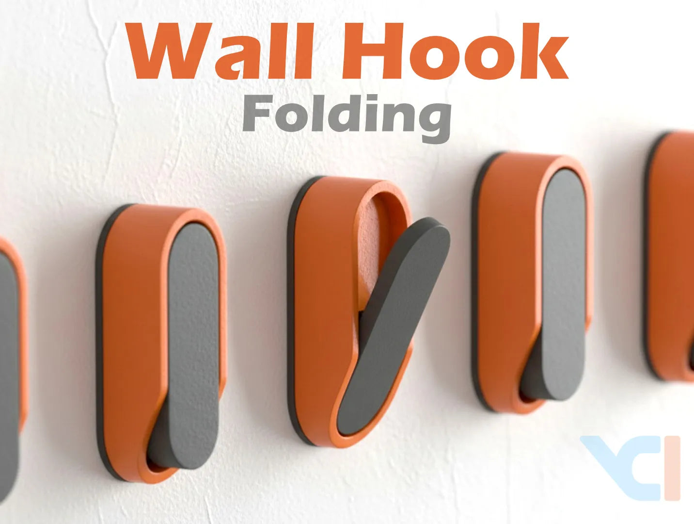 Folding Wall Hook 3D Printed Modern Coat Hanger Space Saving Foldable Bag Hook